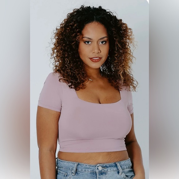 Klassy Network Tops Klassy Network Square Neck Crop Top Poshmark